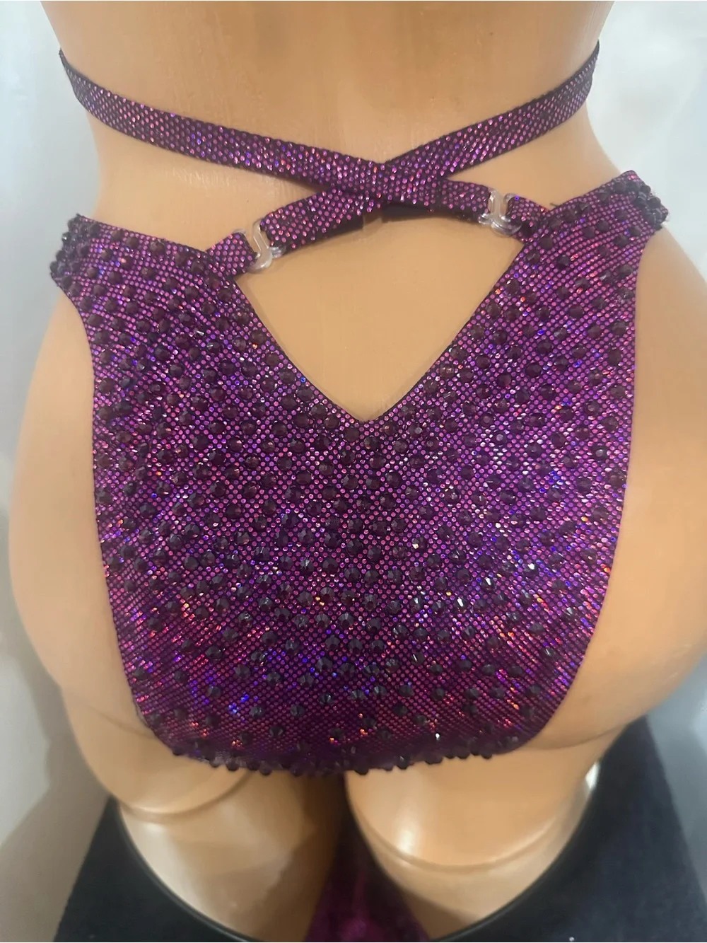 NPC Figure suit 34D cup Med bottom NWT all rhinestones handmade